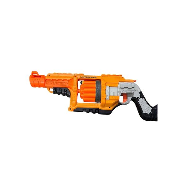 Nerf Doomlands Lawbringer Blaster Dart Gun 2014 24” Tested No Ammo Toy Orange - Picture 4 of 4